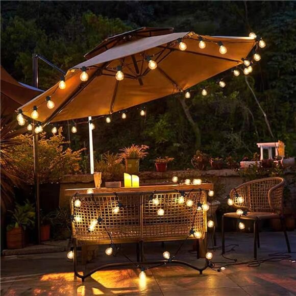 50Ft LED Outdoor String Lights G40 Globe Dimmable Patio Light, Waterproof - Picture 2 of 6